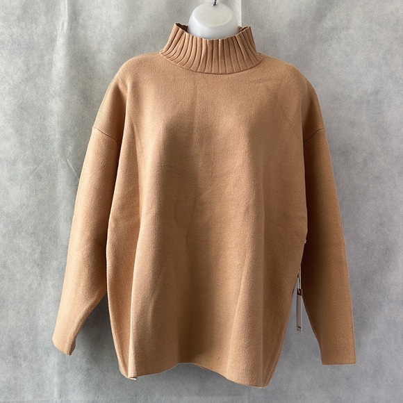 Lucca Couture Carmel Viscose Mock Turtleneck Sweater Size XS NWT - Picture 1 of 8